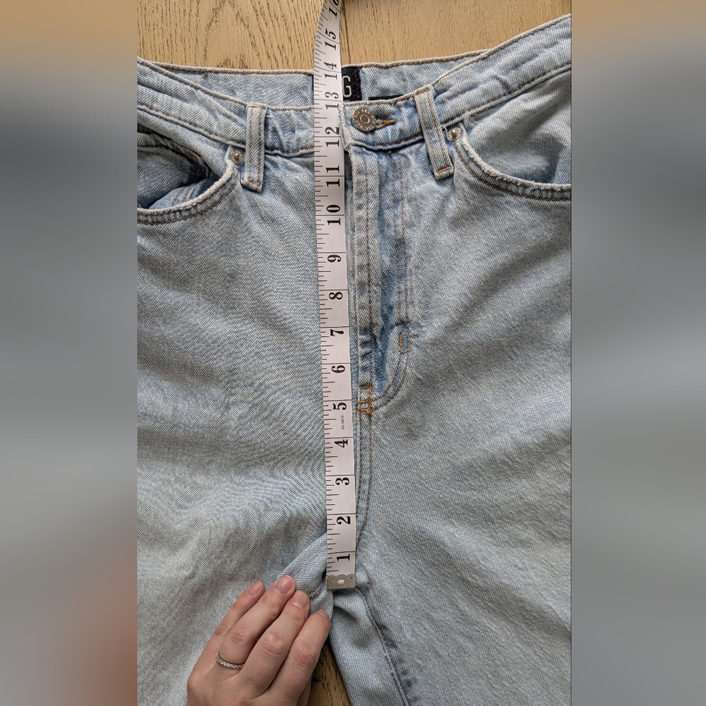 BDG Urban Outfitters sz 29 High Waist Wide Leg Jeans Light Wash Denim - Picture 4 of 11